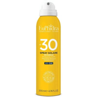 EUPHIDRA SPF30 Spray Solare Alta Protezione Resistente all'acqua EUPHIDRA SPF30 Spray Solare Alta Protezione Resistente all'acqua