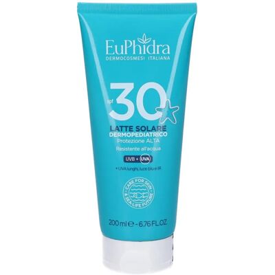 Lait Solaire Enfant Euphidra SPF30 - Protection Élevée, Légère & Résistante à l'Eau - Publicité Lait Solaire Enfant Euphidra SPF30 - Protection Élevée, Légère & Résistante à l'Eau - Publicité