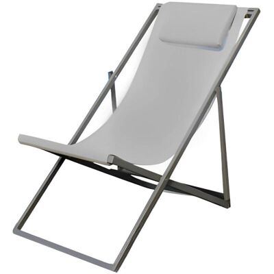 GARDENESS - Santorini - Gray Texilene - Sun Lounger GARDENESS - Santorini - Gray Texilene - Sun Lounger