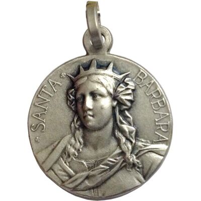 Igj Santa Barbara Medalhão - Prata 925, 18mm, 2,6x1,8cm - Medalhão Igj Santa Barbara Medalhão - Prata 925, 18mm, 2,6x1,8cm - Medalhão