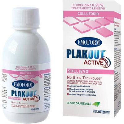 Polifarma Benessere Srl Plakout Active Collutorio - Antiplaque, Clorexidina 200ml Polifarma Benessere Srl Plakout Active Collutorio - Antiplaque, Clorexidina 200ml
