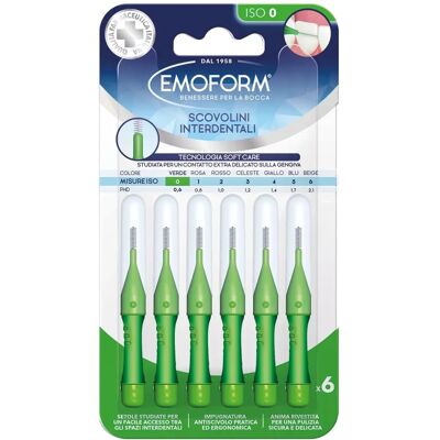 Polifarma Benessere Srl Spazzolini Interdentali Verde ISO 0 - Confezione da 6 Polifarma Benessere Srl Spazzolini Interdentali Verde ISO 0 - Confezione da 6