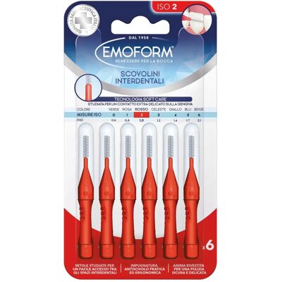 Polifarma Benessere Srl Emoform Spazzolini Interdentali - Rosso ISO 2 6 pezzi Polifarma Benessere Srl Emoform Spazzolini Interdentali - Rosso ISO 2 6 pezzi
