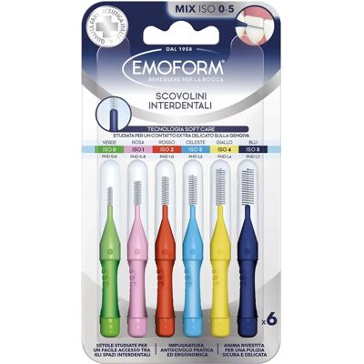 Polifarma Benessere Srl Emoform Scovolini Interdentali - Pack da 6 ISO 0-5 Polifarma Benessere Srl Emoform Scovolini Interdentali - Pack da 6 ISO 0-5