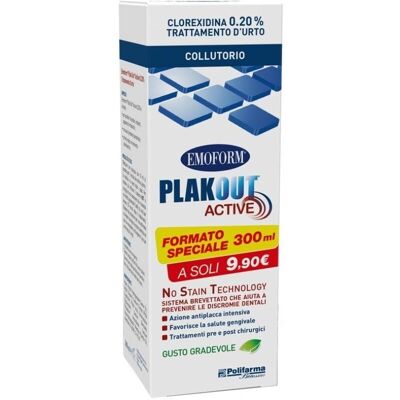 POLIFARMA BENESSERE SRL Emoform Plak Out 0,20% - Collutorio 300ml POLIFARMA BENESSERE SRL Emoform Plak Out 0,20% - Collutorio 300ml