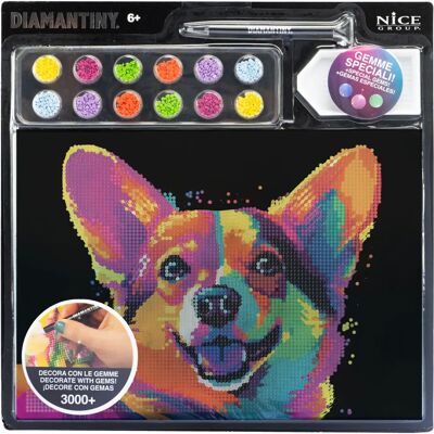 Nice & Nasty S.R.L. Diamantiny Level Up Diamond Painting Kit Mosaico Corgi - Diamantmålningsset Nice & Nasty S.R.L. Diamantiny Level Up Diamond Painting Kit Mosaico Corgi - Diamantmålningsset