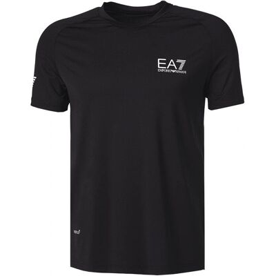 T-shirt EA7 Ventus7 Noir pour Hommes - Tennis / Padel - Publicité T-shirt EA7 Ventus7 Noir pour Hommes - Tennis / Padel - Publicité