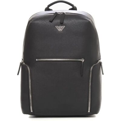 Sac à Dos Emporio Armani Logo en Relief avec Fermeture Éclair - Sac à Dos Sac à Dos Emporio Armani Logo en Relief avec Fermeture Éclair - Sac à Dos