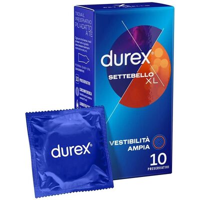 Durex Settebello XL - Preservativi in lattice grandi per comfort Durex Settebello XL - Preservativi in lattice grandi per comfort