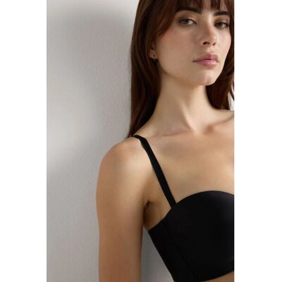 Dámský mikrovláknový bandeau podprsenka Daila - Černá Velikost 1C Dámský mikrovláknový bandeau podprsenka Daila - Černá Velikost 1C