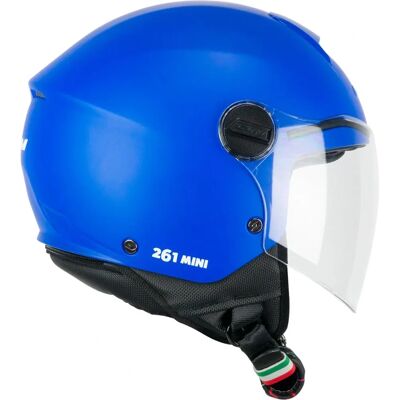 Casco Mini Mono Azzurro Opaco - Casque moto Casco Mini Mono Azzurro Opaco - Casque moto