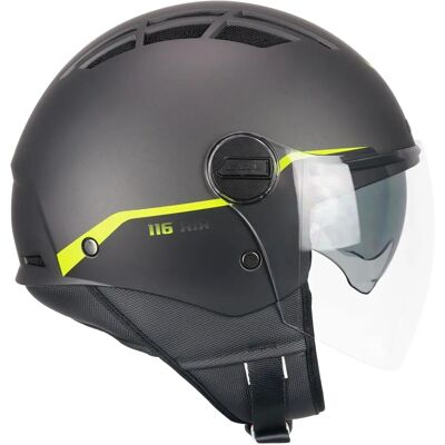 Casco moto jet CGM 116G AIR BICO Grafito Amarillo fluo opaco talla M Casco moto jet CGM 116G AIR BICO Grafito Amarillo fluo opaco talla M