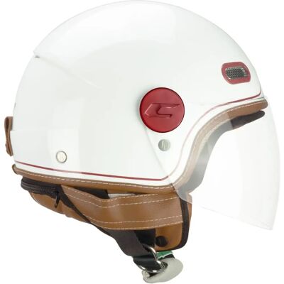 CGM - 191V PIX VINTAGE - Bianco Bordeaux - Casco de moto CGM - 191V PIX VINTAGE - Bianco Bordeaux - Casco de moto