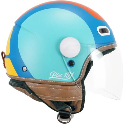 CGM - 191G PIX SPRINT - Celeste/Arancione opaco - Helmet CGM - 191G PIX SPRINT - Celeste/Arancione opaco - Helmet