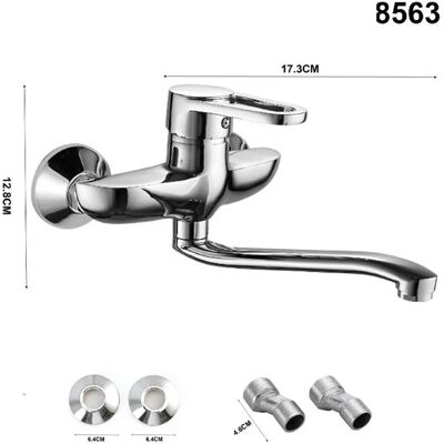 Robertagor Modello 8563 - Miscelatore bagno cromato moderno Robertagor Modello 8563 - Miscelatore bagno cromato moderno