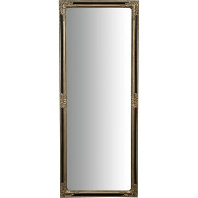 Biscottini Wall Mirror - Rectangular 180x72 cm, Wood, Silver & Black Biscottini Wall Mirror - Rectangular 180x72 cm, Wood, Silver & Black