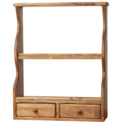 Biscottini - Estantería de la pared de madera maciza de caoba con efecto natural - Madera tilo - Natural caoba - Wall shelf Biscottini - Estantería de la pared de madera maciza de caoba con efecto natural - Madera tilo - Natural caoba - Wall shelf
