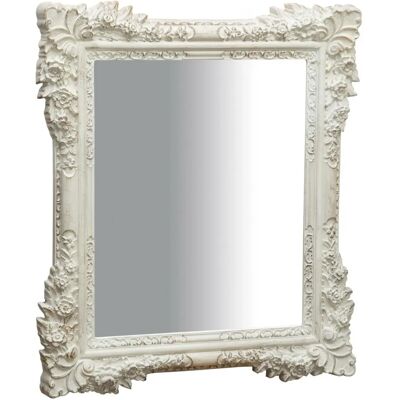 Biscottini - Specchio Parete Legno Bianco Anticato - Specchio da parete Biscottini - Specchio Parete Legno Bianco Anticato - Specchio da parete