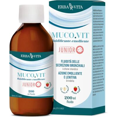 Erba Vita Mucovit Junior Emulsione Emolliente alla Fragola - Supporto Respiratorio Erba Vita Mucovit Junior Emulsione Emolliente alla Fragola - Supporto Respiratorio