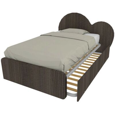 MOBILFINO CUPIDO120R - 120x190 cm, secondo letto estraibile, testata regolabile - Letto MOBILFINO CUPIDO120R - 120x190 cm, secondo letto estraibile, testata regolabile - Letto