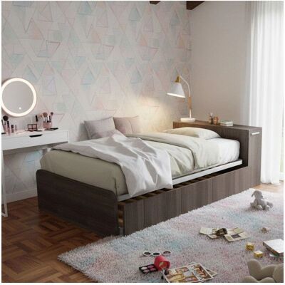 MOBILFINO - 864RK - Olmo jerez scuro - 120x190 cm - Letto MOBILFINO - 864RK - Olmo jerez scuro - 120x190 cm - Letto
