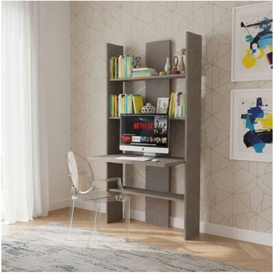 MOBILFINO - 999SC - Grigio fumo - Bookcase MOBILFINO - 999SC - Grigio fumo - Bookcase