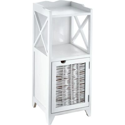 BARONI HOME Comodino in legno bianco multifunzione - 30x30x73 cm BARONI HOME Comodino in legno bianco multifunzione - 30x30x73 cm