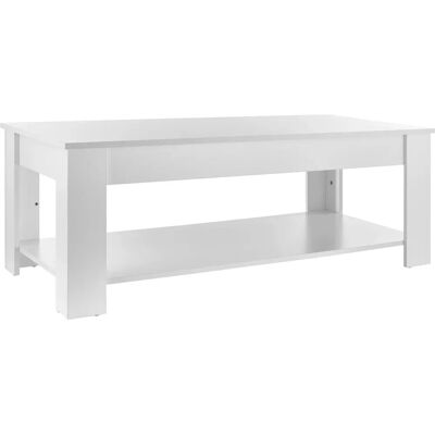 Baroni Home Table Basse Moderne - Rectangulaire Blanche 120x60x45 - Publicité Baroni Home Table Basse Moderne - Rectangulaire Blanche 120x60x45 - Publicité