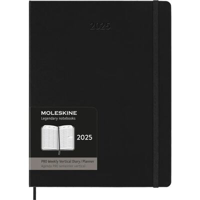 Moleskine Pro Veckokalender/Planerare 2025 Extra Stor svart Moleskine Pro Veckokalender/Planerare 2025 Extra Stor svart