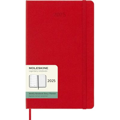 Moleskine Agenda Hebdomadaire Cahier/Planificateur 2025 Grand Couverture Rigide - rouge - Publicité Moleskine Agenda Hebdomadaire Cahier/Planificateur 2025 Grand Couverture Rigide - rouge - Publicité