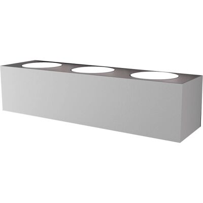 TOP-LIGHT Applique Rettangolare Moderna Grigia - Eccentric 6 Luci TOP-LIGHT Applique Rettangolare Moderna Grigia - Eccentric 6 Luci
