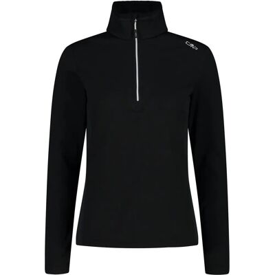 CMP Damen Sudadera de Cuello Alto - Negro - 36 - Tejido Grid Tech cálido CMP Damen Sudadera de Cuello Alto - Negro - 36 - Tejido Grid Tech cálido