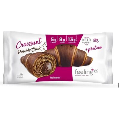 Feeling Ok Croissant Doppio Cioccolato - Croissant - Ridotto in carboidrati Feeling Ok Croissant Doppio Cioccolato - Croissant - Ridotto in carboidrati