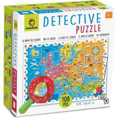 Ludattica Puzzle Détective - Carte de l'Europe - Puzzle - Publicité Ludattica Puzzle Détective - Carte de l'Europe - Puzzle - Publicité