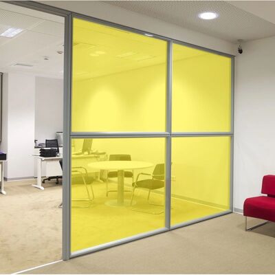 STICKERSLAB - Pellicola vetro giallo - 152cm x 50cm - Decorazione interna STICKERSLAB - Pellicola vetro giallo - 152cm x 50cm - Decorazione interna