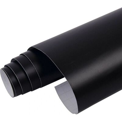 STICKERSLAB - Pellicola adesiva nero opaco per car wrapping e tuning auto e moto - 152cm x 10 Mt - Antigraffio STICKERSLAB - Pellicola adesiva nero opaco per car wrapping e tuning auto e moto - 152cm x 10 Mt - Antigraffio