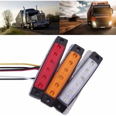 STICKERSLAB - Luce laterale gialla 12V/24V - Luce veicolo STICKERSLAB - Luce laterale gialla 12V/24V - Luce veicolo