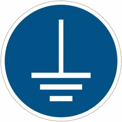 STICKERSLAB - M005 - Dimensione 50x50mm - ISO 7010 Messa a terra - Segnaletica di sicurezza STICKERSLAB - M005 - Dimensione 50x50mm - ISO 7010 Messa a terra - Segnaletica di sicurezza