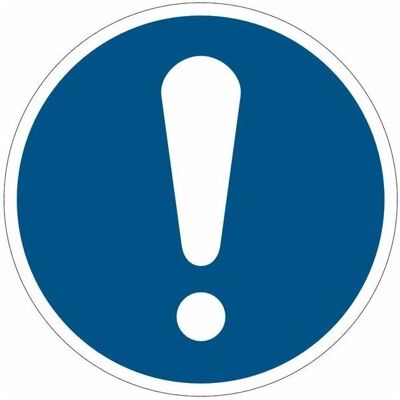 STICKERSLAB - M001 - 50x50mm - ISO7010 Obbligatorio - Segnale STICKERSLAB - M001 - 50x50mm - ISO7010 Obbligatorio - Segnale