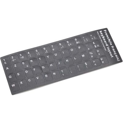 SIMPLETEK - AZERTY French - Black - Sticker clavier - Publicité SIMPLETEK - AZERTY French - Black - Sticker clavier - Publicité