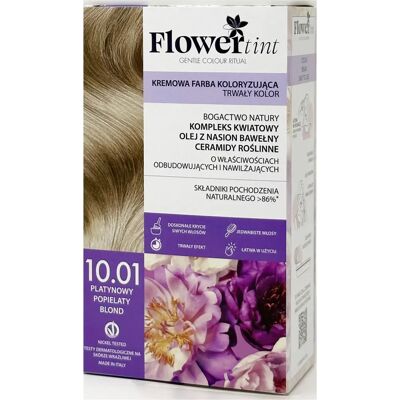 Flowertint Trwała Farba Do Włosów 10.01 Chłodne Platynowe Blond - Długo Trwałe & Krycie Flowertint Trwała Farba Do Włosów 10.01 Chłodne Platynowe Blond - Długo Trwałe & Krycie