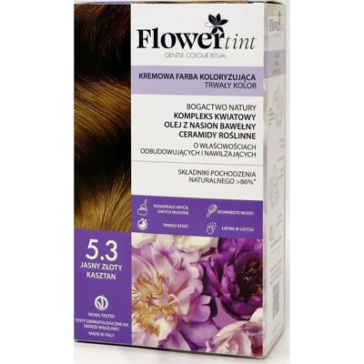 Flowertint Naturalna Farba do Włosów Krem 5,3 Jasny Brąz Złoty Flowertint Naturalna Farba do Włosów Krem 5,3 Jasny Brąz Złoty