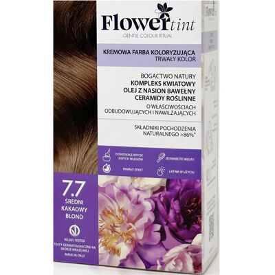 Flowertint Trwała Farba do Włosów - Cacao 7,7 - Naturalna i Długo Trwała Flowertint Trwała Farba do Włosów - Cacao 7,7 - Naturalna i Długo Trwała