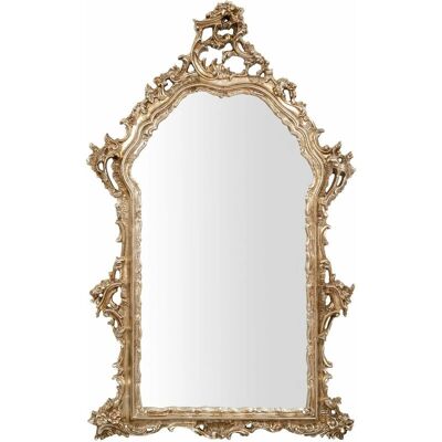 Biscottini Wall Mirror - Antique Silver Finish - Italy Biscottini Wall Mirror - Antique Silver Finish - Italy