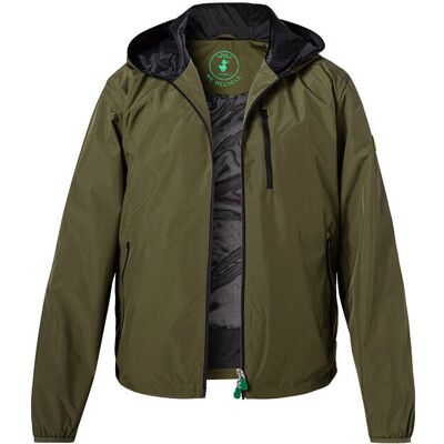 Save The Duck Herren Grün Mikrofaser Regenjacke - Jacke Save The Duck Herren Grün Mikrofaser Regenjacke - Jacke