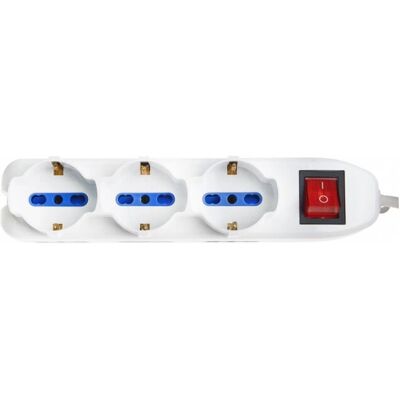 Multiprise Vultech MU-02 - 9 Prises, 1,5m Câble, Blanc Multiprise Vultech MU-02 - 9 Prises, 1,5m Câble, Blanc