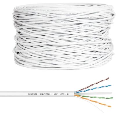 Câble réseau Vultech SC13502-305 Blanc - 305m Cat6 F/UTP Câble réseau Vultech SC13502-305 Blanc - 305m Cat6 F/UTP