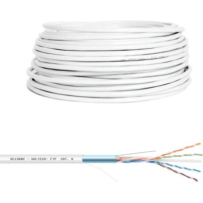 Vultech SC13602-100 Fehér 100m Cat6 F/UTP - Hálózati kábel Vultech SC13602-100 Fehér 100m Cat6 F/UTP - Hálózati kábel
