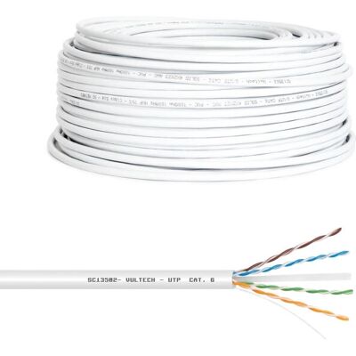 Vultech SC13502-100 Fehér 100m Cat6 U/UTP Hálózati kábel Vultech SC13502-100 Fehér 100m Cat6 U/UTP Hálózati kábel