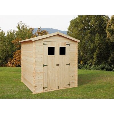 Gartenpro Giulia Capanno in legno - 200x200 cm, pino grezzo, stile blockhouse - Capanno in legno Gartenpro Giulia Capanno in legno - 200x200 cm, pino grezzo, stile blockhouse - Capanno in legno